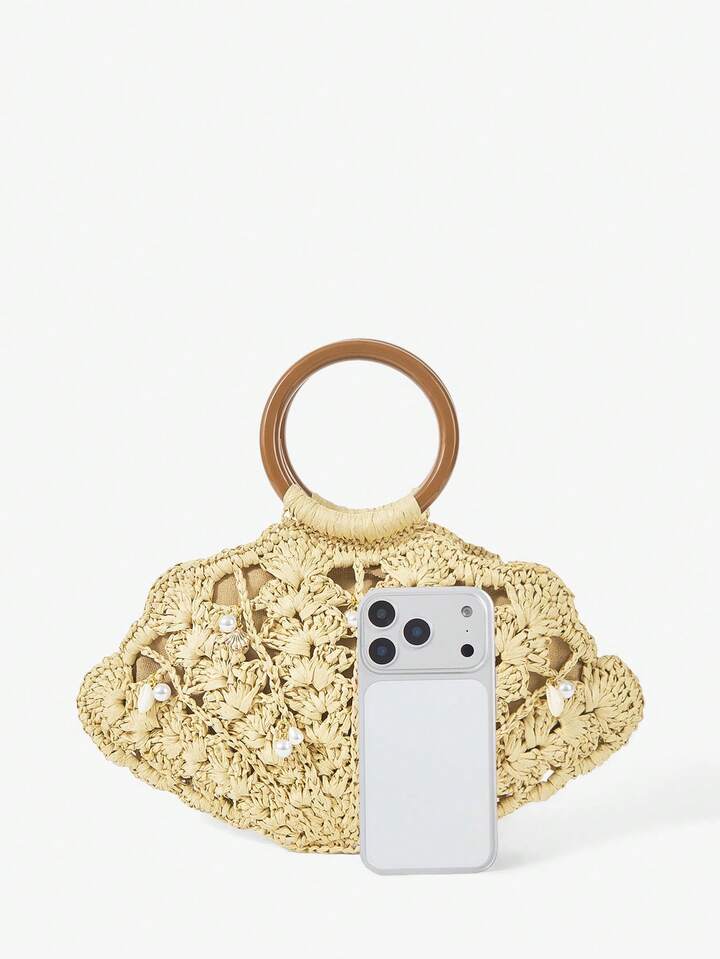 Straw Handle Bag