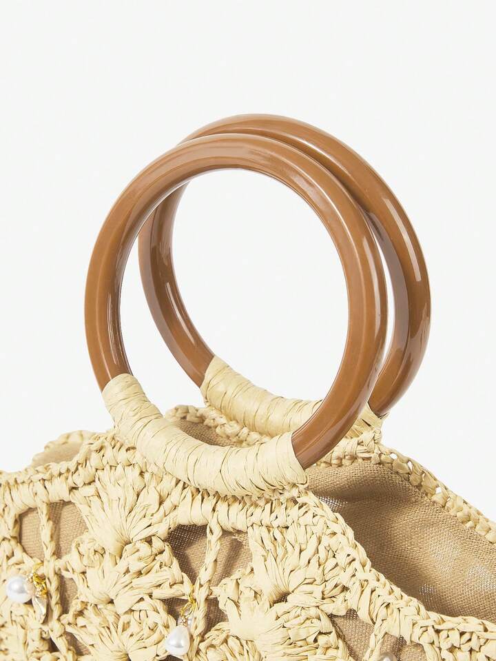 Straw Handle Bag