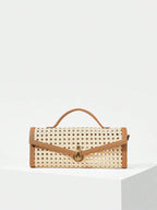 Buckle Top Handle Bag