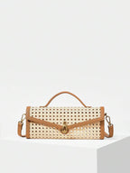 Buckle Top Handle Bag
