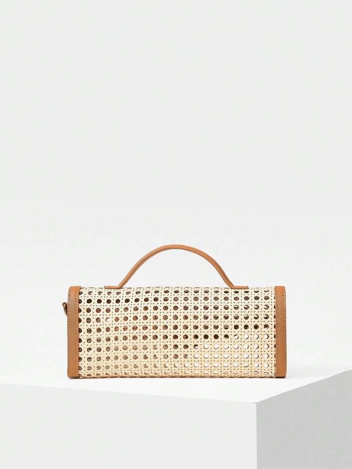 Buckle Top Handle Bag