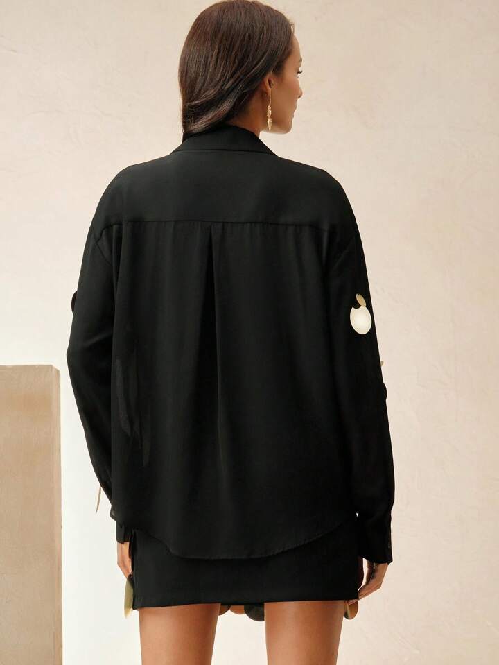 Black Blouse & Skirt Set