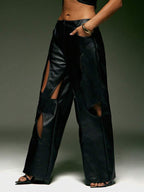 Faux Leather Pants & Crop Top Sets