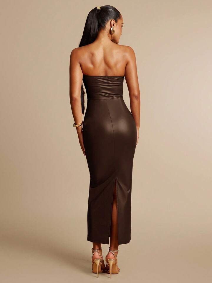 Long Leather Dress