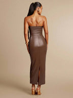 Long Leather Dress