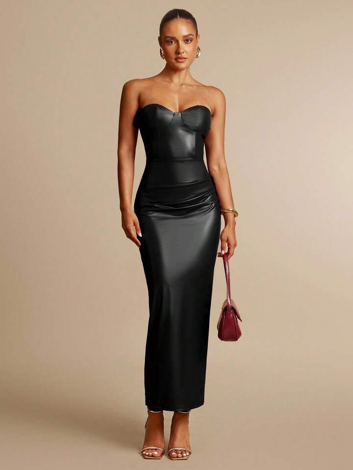 Long Leather Dress
