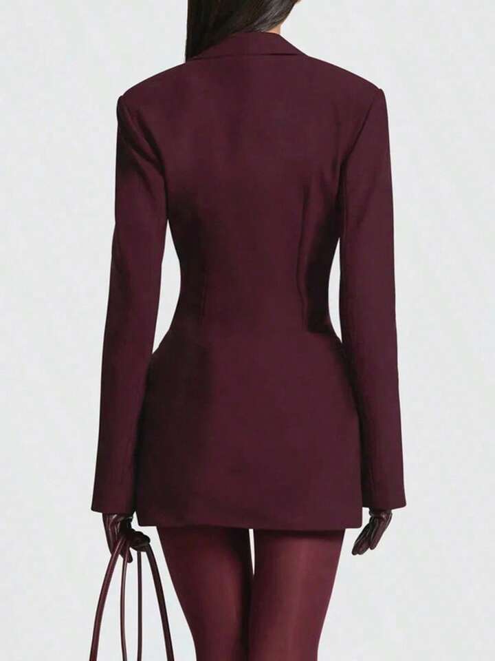 V Neck Long Sleeve Dress