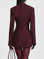 V Neck Long Sleeve Dress