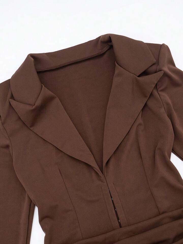 V Neck Long Sleeve Dress