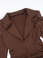 V Neck Long Sleeve Dress