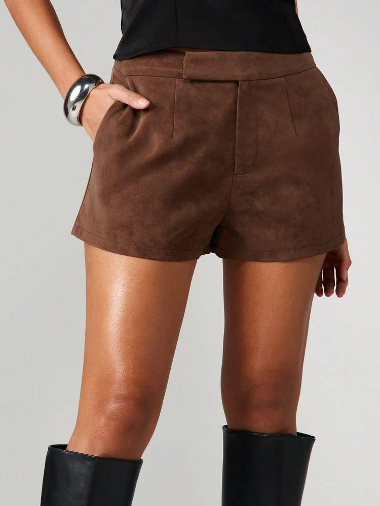 Suede Tailored Short