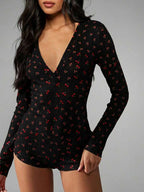 Cherry Print Bodysuit Pajama