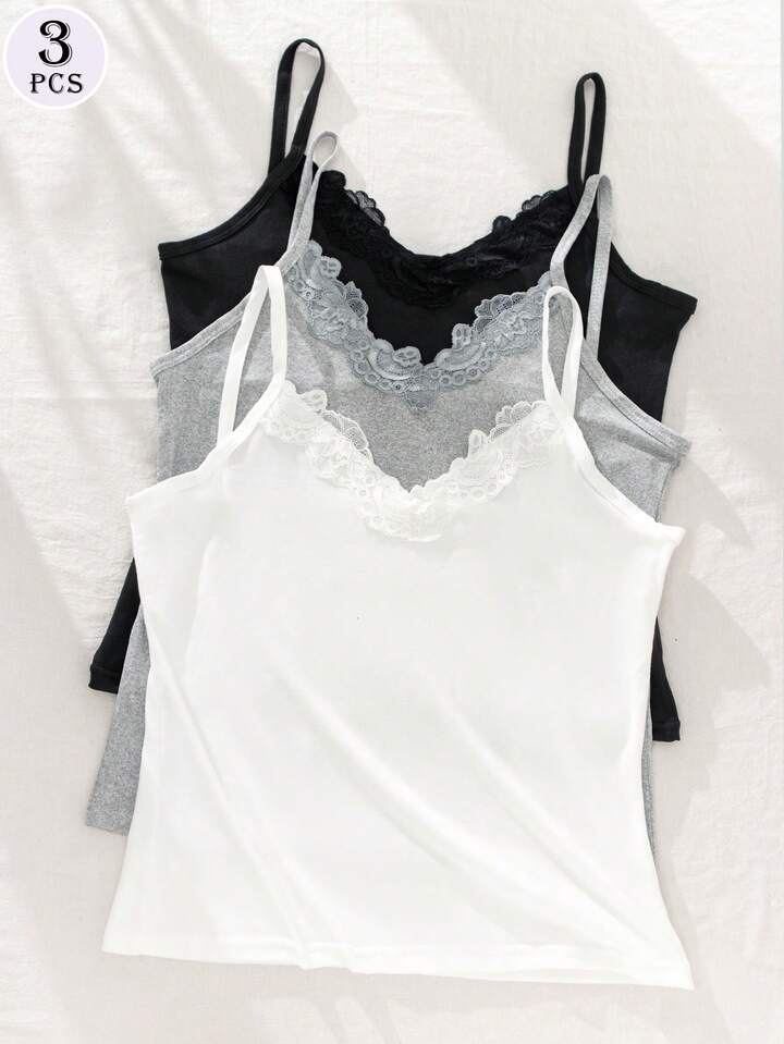 3 pcs Lace Camisole