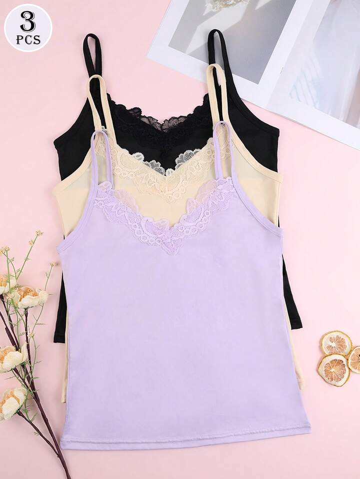 3 pcs Lace Camisole
