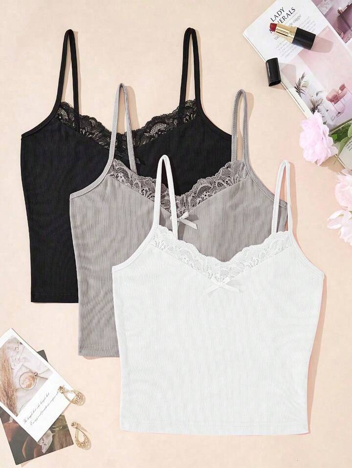 3 pcs Lace Camisole