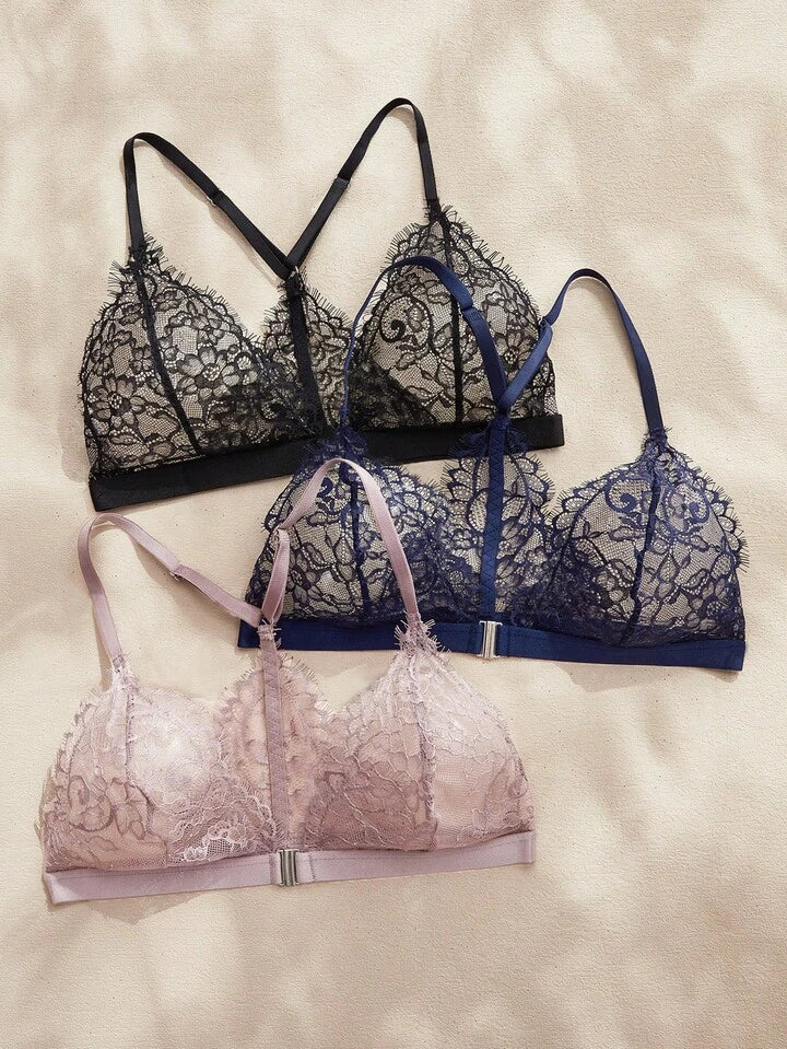 3 Pcs Lace Bras