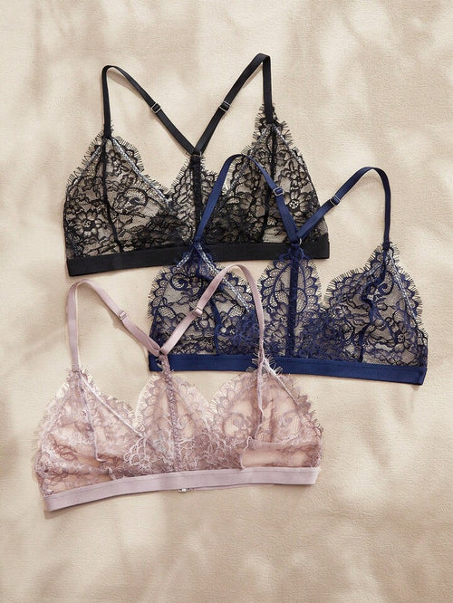 3 Pcs Lace Bras
