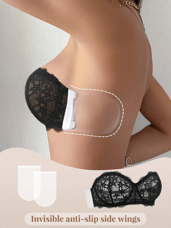 Halter Neck, Silicone Wings, Strapless Bra