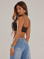 Lace Trim Cropped Top
