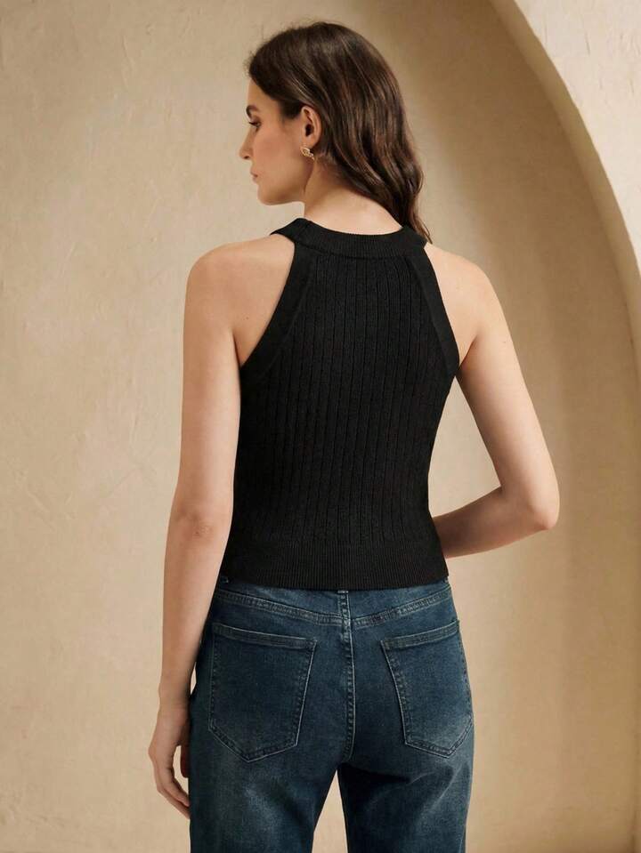 Metal Buckle Top