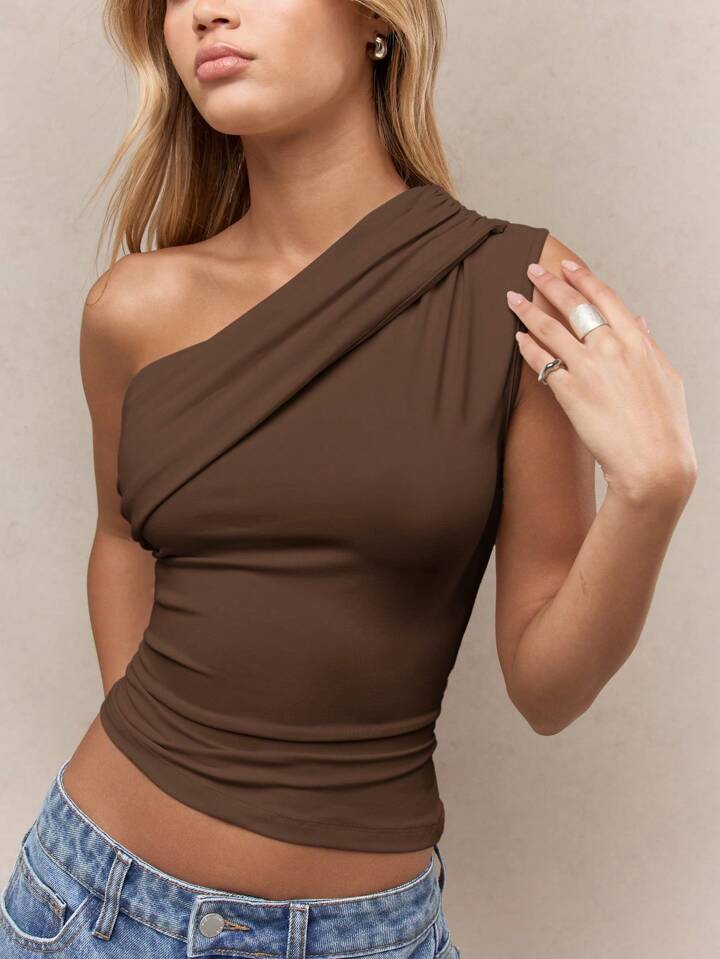 Asymmetric One Shoulder Top