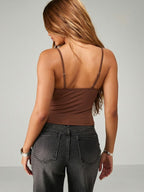 Lace Trim Top with Molded Cups