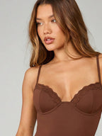 Lace Trim Top with Molded Cups