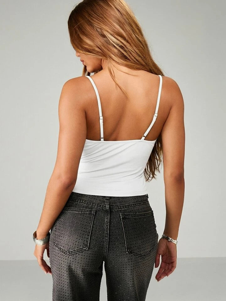 Lace Trim Top with Molded Cups