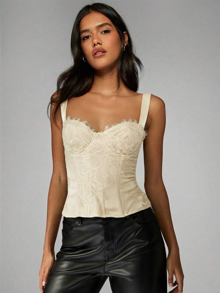Lace Trim Corset