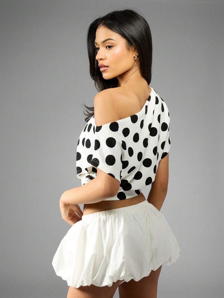 Polka Dot Crop Top