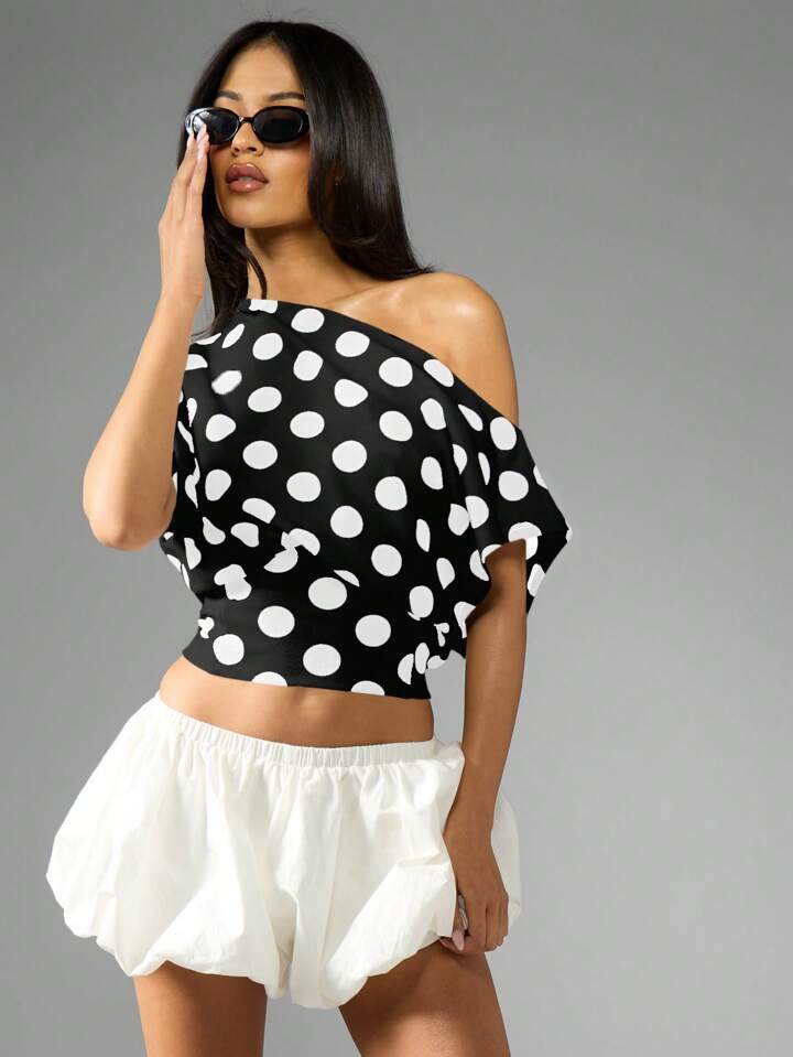 Polka Dot Crop Top