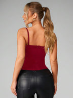 Satin Bust Detail Top
