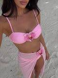 3-Pieces swimsuit And Cover Up set