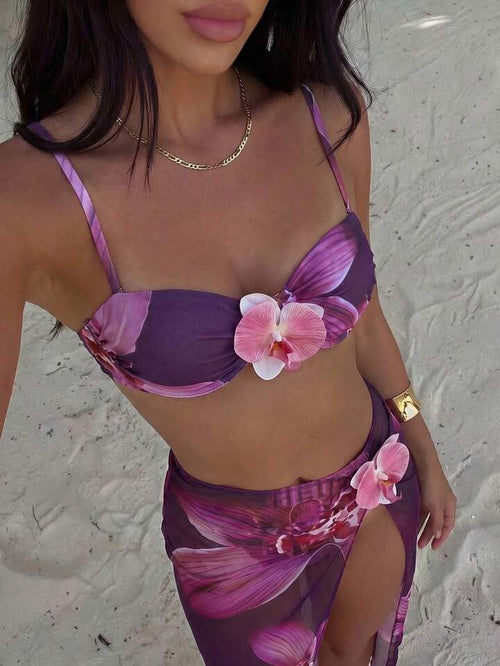 3-Pieces swimsuit And Cover Up set