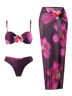 3-Pieces swimsuit And Cover Up set