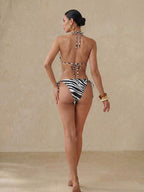 Zebra Print Swimwear Set