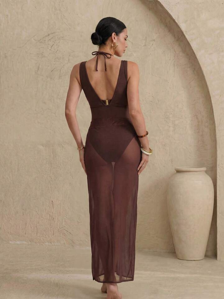 3 Pieces, Swimsuit Top with Skirt Swimsuit & Cover Up Set