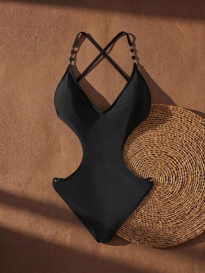One-Piece Criss-Cross Swimsuit