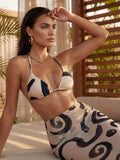 Swimsuit Set With Skirt Cover Up