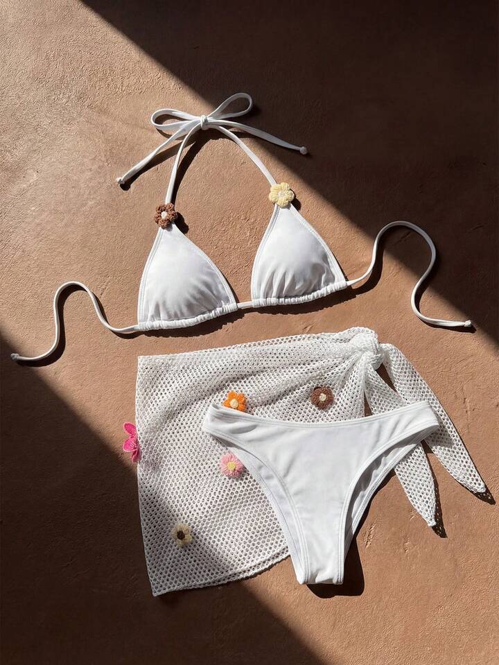 3-Pieces Swimsuit Set wit Cover-Up Set