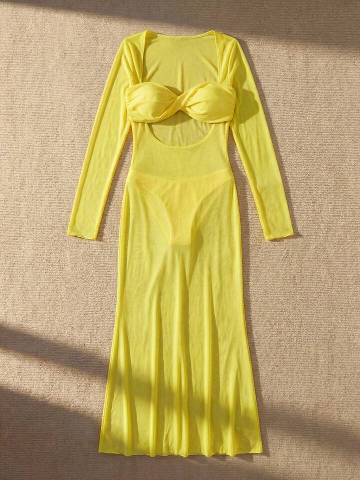 3-Pieces Swimsuit Set With Cover Up set