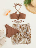 3-Pieces Swimsuit Set With Cover-Up Set
