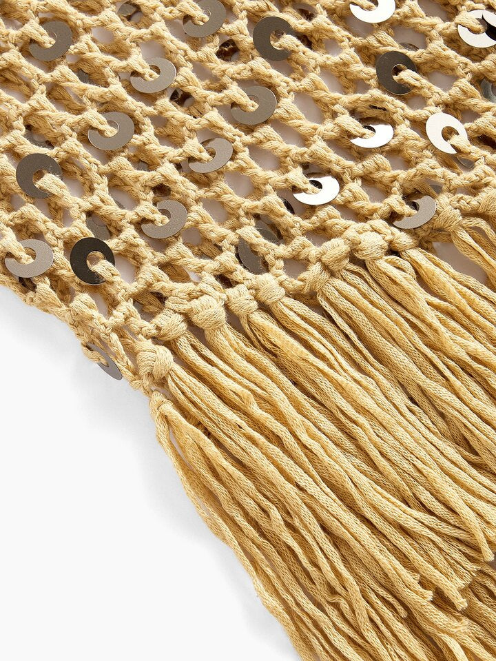 Handmade Crochet Asymmetric Cover Up Dress