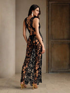 Floral Crochet Cover Up Dress