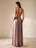 Metallic Swimsuit Set & Skirt Cover Up