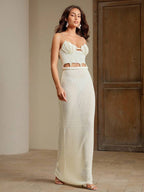Knitted Top & Skirt Set
