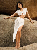 Crochet Cover Up Top & Skirt