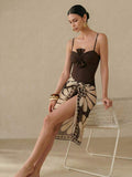 One-Piece Swimsuit & Cover Up Skirt