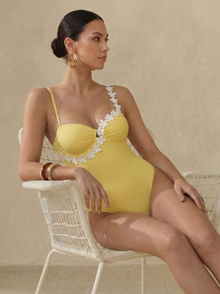 One-Piece Swimsuit & Cover Up Skirt