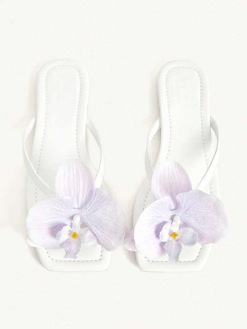 3D Flower Flat Sandals